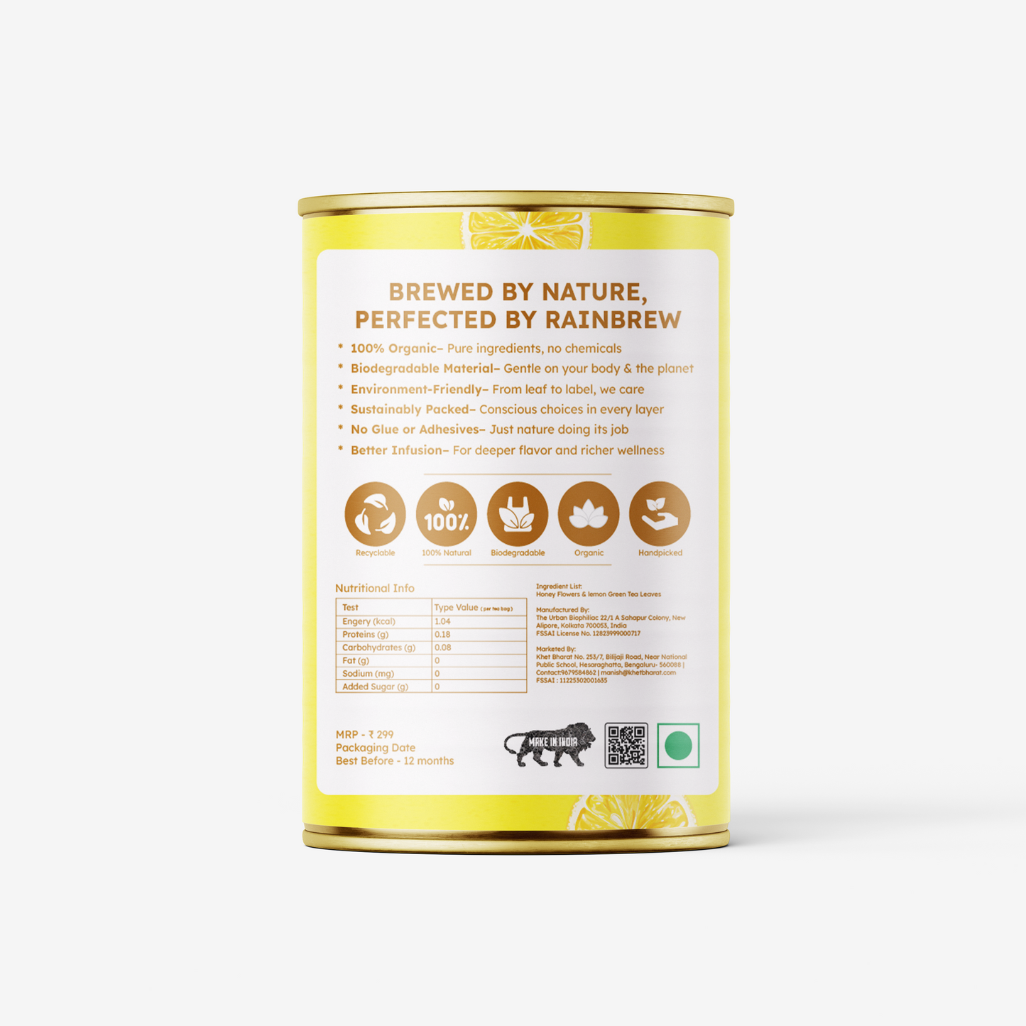 Honey Lemon Green Tea